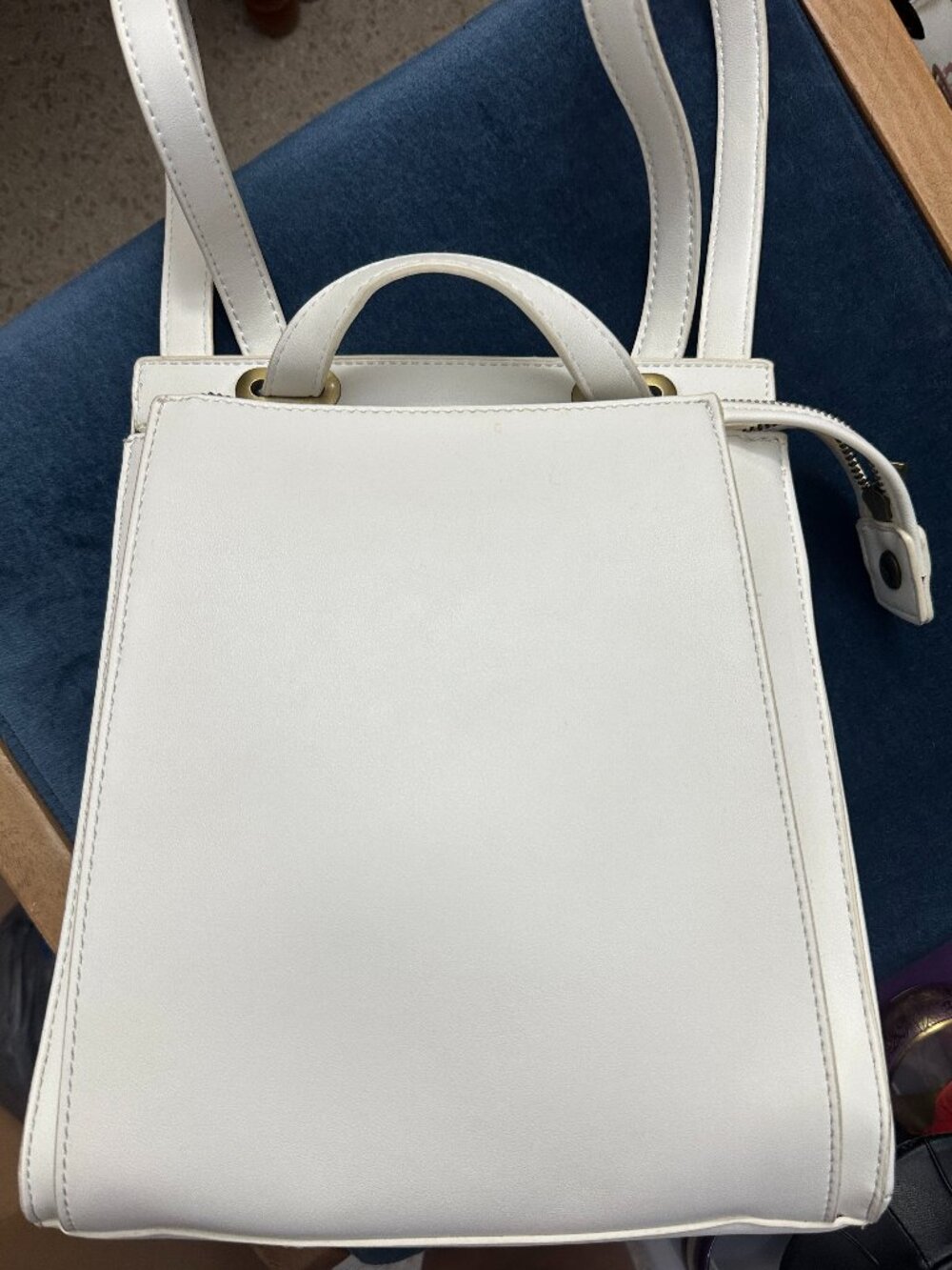 Street Level White Backpack Crossbody Bag